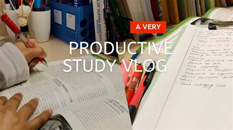 Productive Study Vlog Lots Of Studying Lots Of Notes Taking