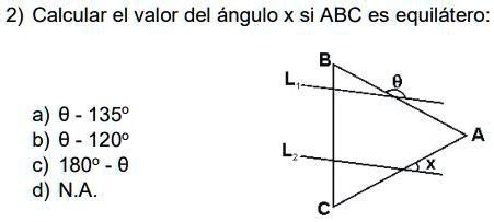 SOLVED Calcular el valor del ángulo x si ABC es equilátero 2