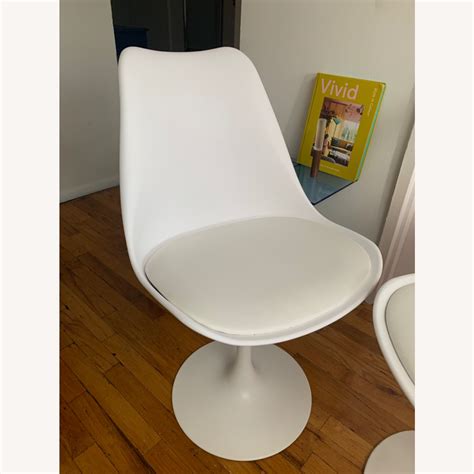 Wayfair Modern White Swivel Dining Chair Set AptDeco