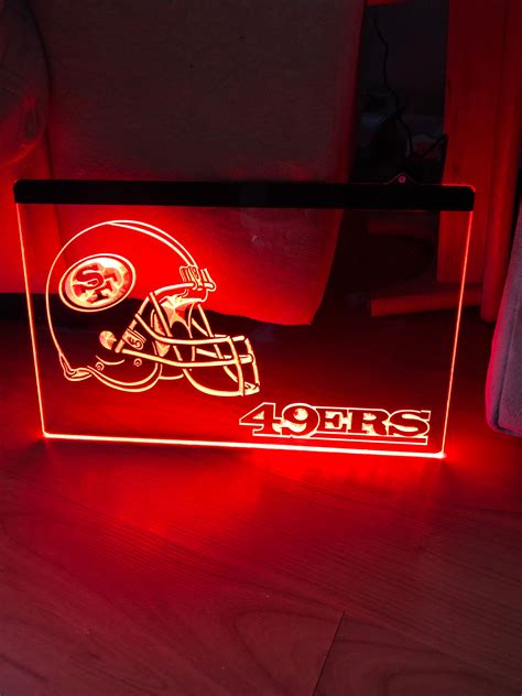 San Francisco 49ers Led Neon Red Light Sign 8x12 Etsy