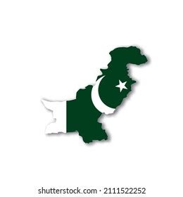 Map Pakistan Flag Shape Vector Illustration Stock Vector (Royalty Free ...