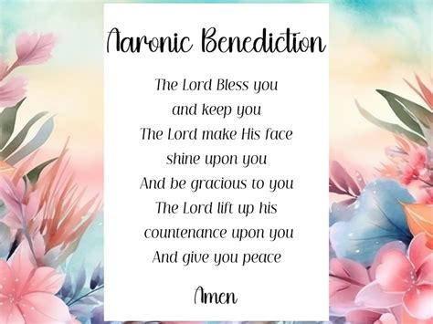 Aaronic Benediction | Digital Download | Black & White | Christian