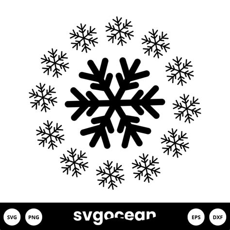svg snowflake vector  instant  svg ocean svgocean