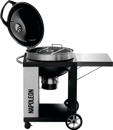 Napoleon Pro Charcoal Kettle Grill With Cart Black Sansujyuku