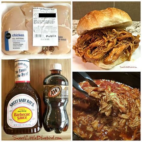 Easy Slow Cooker Root Beer Bbq Chicken 3 Ingredients Chicken Crockpot Recipes Pulled Pork