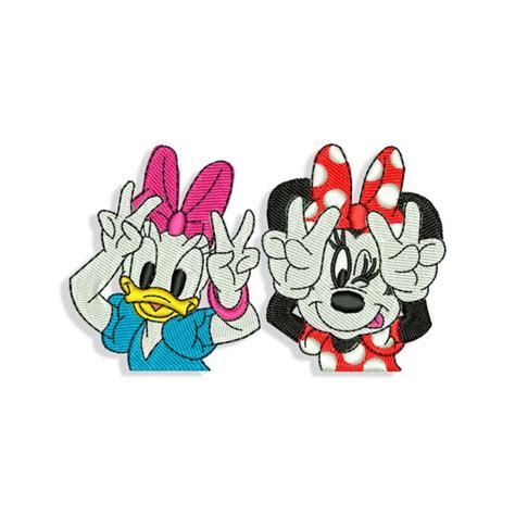 Daisy And Minnie Machine Embroidery Designs And Svg Files