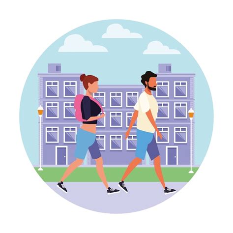 premium vector people  town