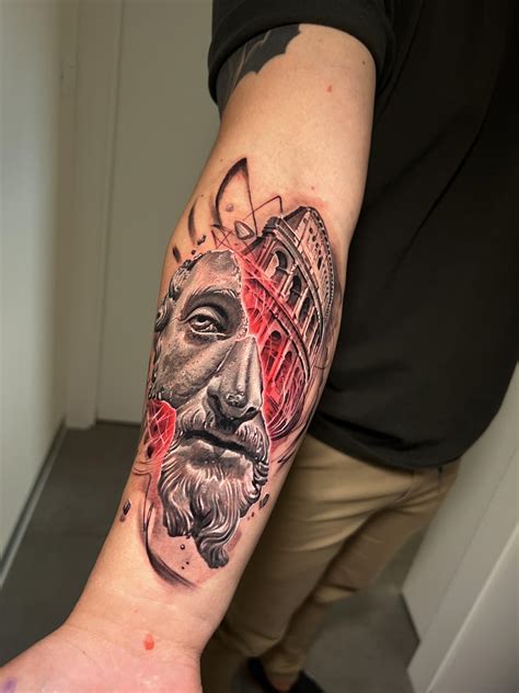 Marcus Aurelius Done By Andrea Brusadin From Tattoolab Italy Rtattoo