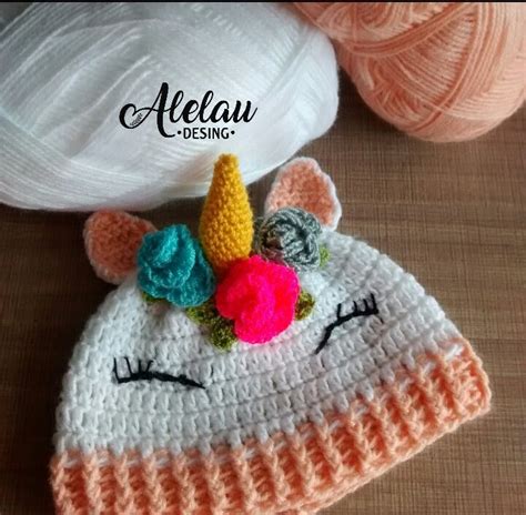 Gorro Tejido Crochet Bebe Unicornio En Mercado Libre