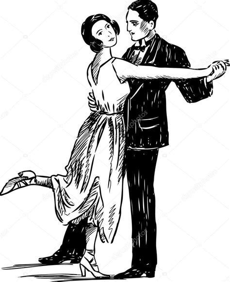 Vintage Dancing Couple Stock Vector Image By ©samakarov 93314930