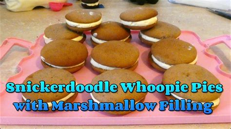 Snickerdoodle Whoopie Pies With Marshmallow Filling Recipe Youtube