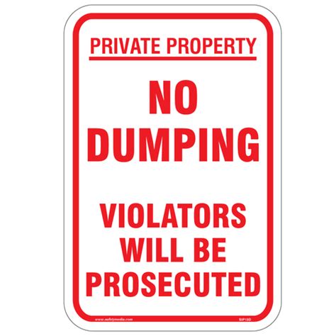 No Trespassing And Dumping Signs