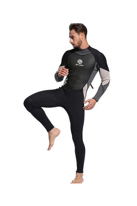 Myledi Mm Piece Full Length Neoprene Free Diving Wet Suit For Men