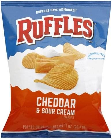 Ruffles Cheddar Sour Cream Potato Chips 1 Oz Nutrition Information