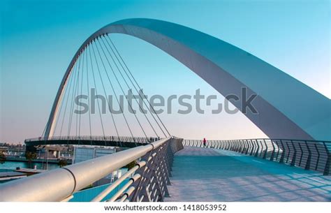 Modern Architecture Bridge Dubai Water Canal Stock Photo 1418053952 ...