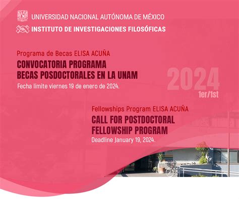 Convocatoria Programa De Becas Posdoctorales En La Unam 2024 Investigaciones Filosoficas Unam