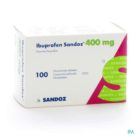 Ibuprofen Sandoz 400mg Tabletten Pell 100x400mg Apotheek Pharmazone