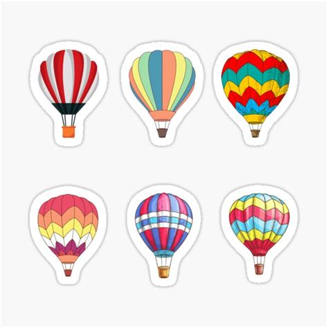 Hot Air Balloon Pack Sticker For Sale By StickersHub94 Redbubble
