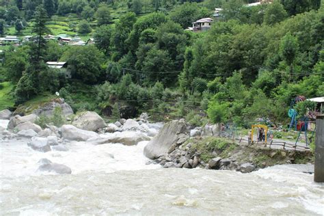 Beautiful View Of Kutton Waterfall Neelum Valley Kashmir Kutton