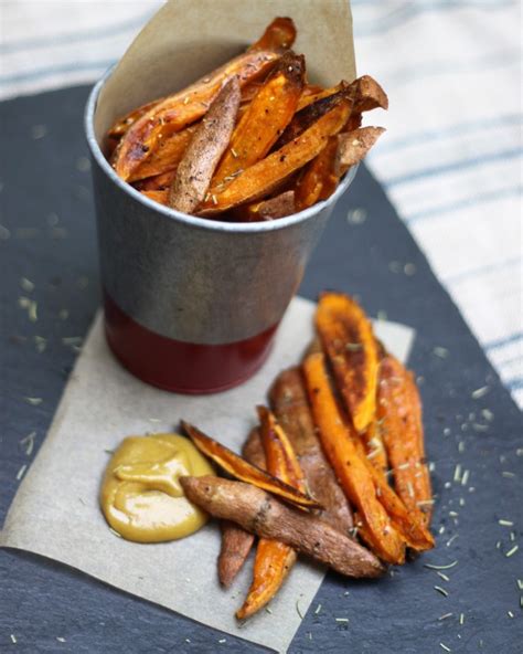 Baked Rosemary Sweet Potato Fries With Maple Mustard Healthy Simple