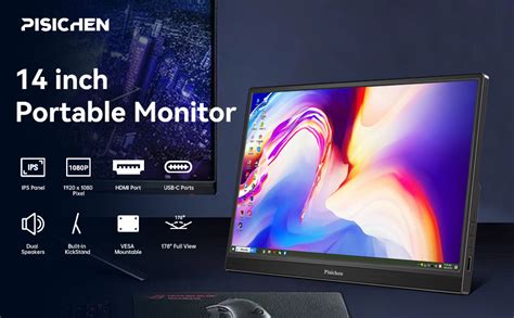 Amazon Pisichen Portable Monitor 14 Inch FHD 1080P USBC HDMI