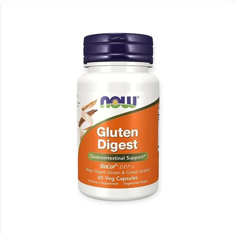 Now Gluten Digest 60 Veg Capsules مكمل غذائي لدعم صحة الجهاز الهضمي