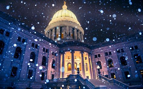 Download Night Monument Building Wisconsin Madison Man Made Wisconsin