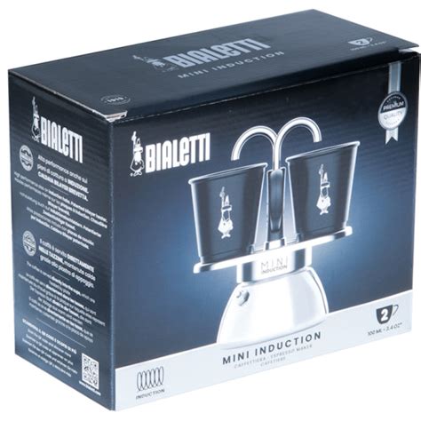 Cafeti Re Mini Express Induction Tasses Noires Bialetti