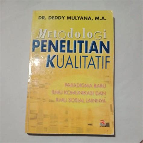 Jual Buku Original Metodologi Penelitian Kualitatif Dr Deddy Mulyana M