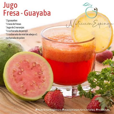 Jugo Fresa Guayaba Nutrición Espinoza