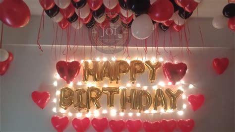 Easy Birthday Surprise Decoration For Husband Balloon Decoration At Home Romantic Decoration