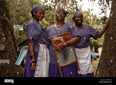 Gullah Folk Singers Pose During A Cultural Festival On Sapelo Island Georgia An Isolated