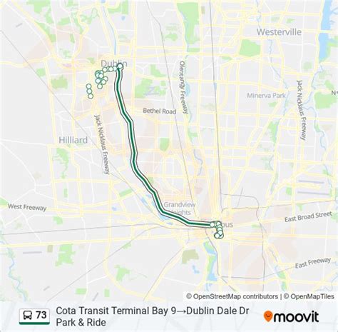 73 Route Schedules Stops And Maps Cota Transit Terminal Bay 9‎→dublin