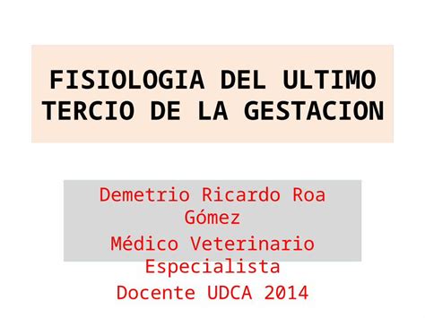 PPTX FISIOLOGIA DEL ULTIMO TERCIO DE LA GESTACION Demetrio Ricardo