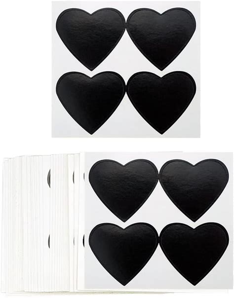 Amazon SaktopDeco 40 Sheets Black Heart Stickers Dark Heart Shaped