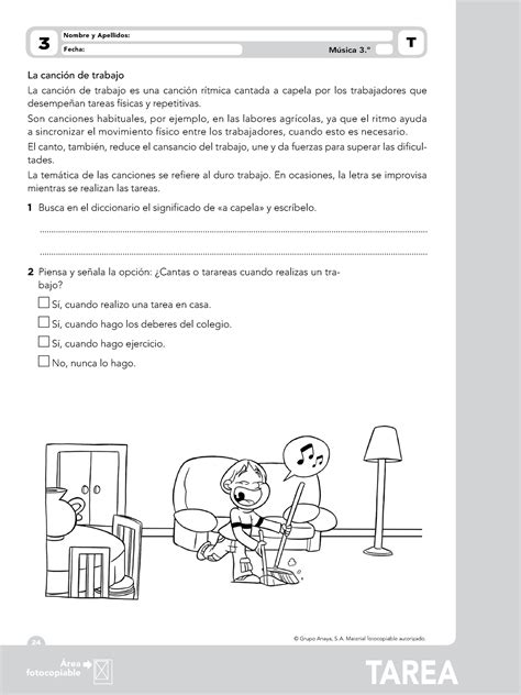 Anaya 3º 9 Tarea Actividad © Grupo Anaya S A Material Fotocopiable Autorizado Tarea 24