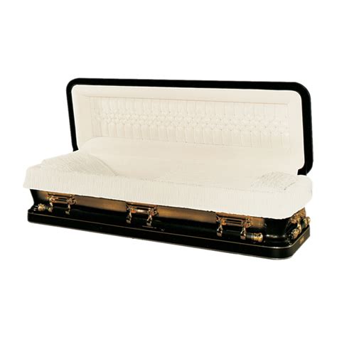 Black And Gold 48 Ounce Bronze Casket Funeral Goods Memoria