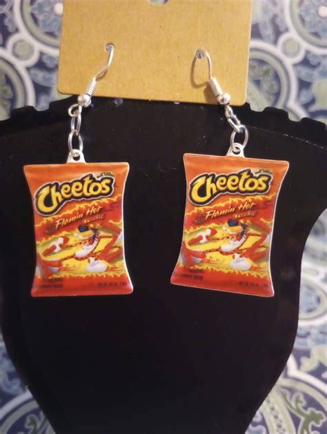 Mini Flaming Hot Cheetos Bag Earrings Etsy