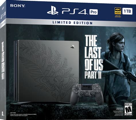 Best Buy Sony Playstation 4 Pro 1tb Limited Edition The Last Of Us Part Ll Console Bundle Black