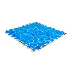 EVA SCHAUM Puzzlematten Wasser 600x600x12mm 4 Fliesen Inkl Kanten