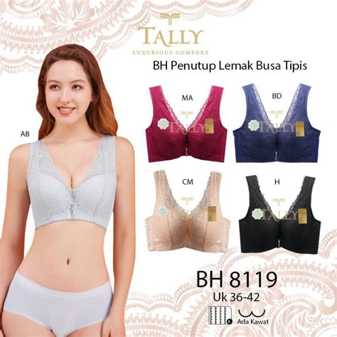 Jual Bh Bra Tally 8119 Cup C PENEKAN LEMAK Brokat Bra Busa Tipis