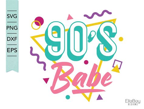 90 S Babe SVG Made In The Nineties SVG 90 S Vibe Png Retro Geometric