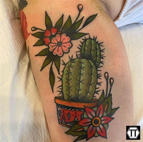 Share Cactus Tattoo Traditional In Cdgdbentre