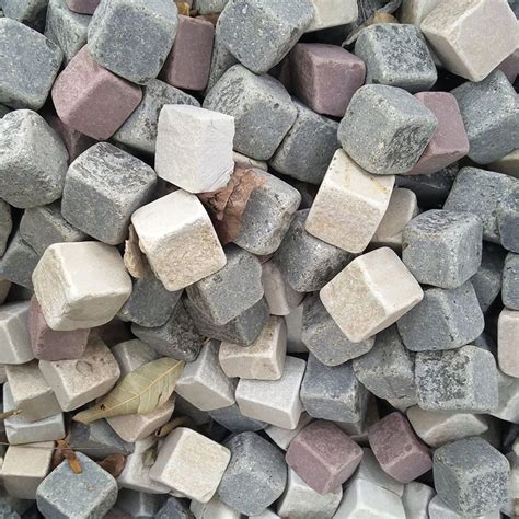 Multi Colour Tumbled Finish Granite Cobbles