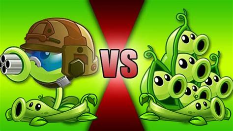 Pvz 2 Gatling Pea And Every Peashooter Plants Level 1 Vs 6 Wild West