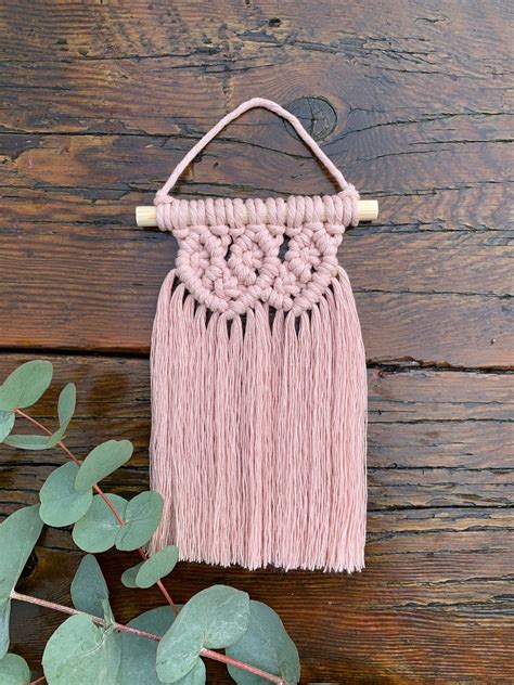 Mini Makramee Herz Wandbehang Boho Dekor Herz Geschenk Etsy De