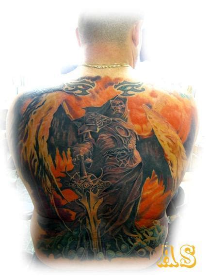 angel of death back piece by Matt Truiano: TattooNOW