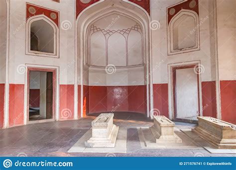 Humayun Tomb Inside View at Morning from Unique Perspective Stock Image ...