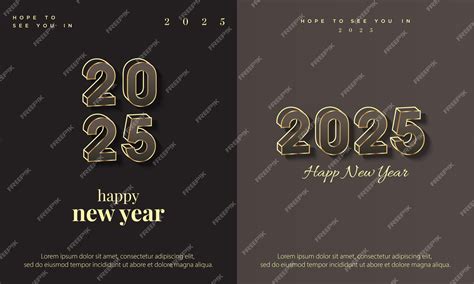 2025 современный дизайн с минималистичными цифрами премиум с новым ...