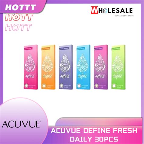 Acuvue Define Fresh 1 Day Daily Disposable Cosmetic Color Contact Lens 30 Pcs Lazada